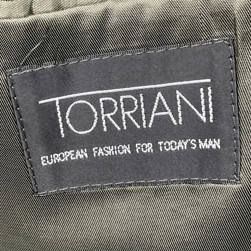 Torriani Double Breasted Blazer Jacket 42X 100% Wool Black Formal 42XL Dark Teal